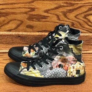 Converse CTAS Digital Floral Hi Black White‎ Shoes